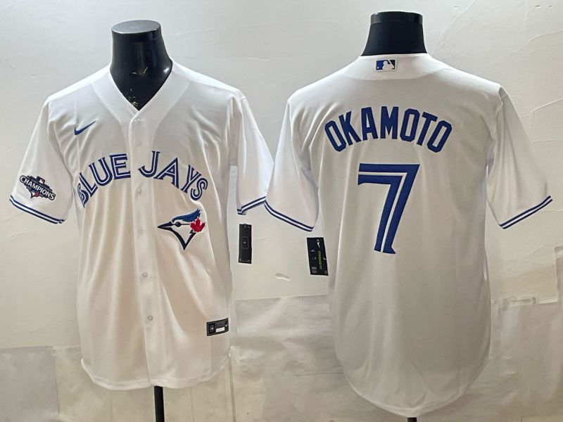Men 2026 Toronto Blue Jays #7 Okamoto White Game Nike MLB Jersey style 002->toronto blue jays->MLB Jersey